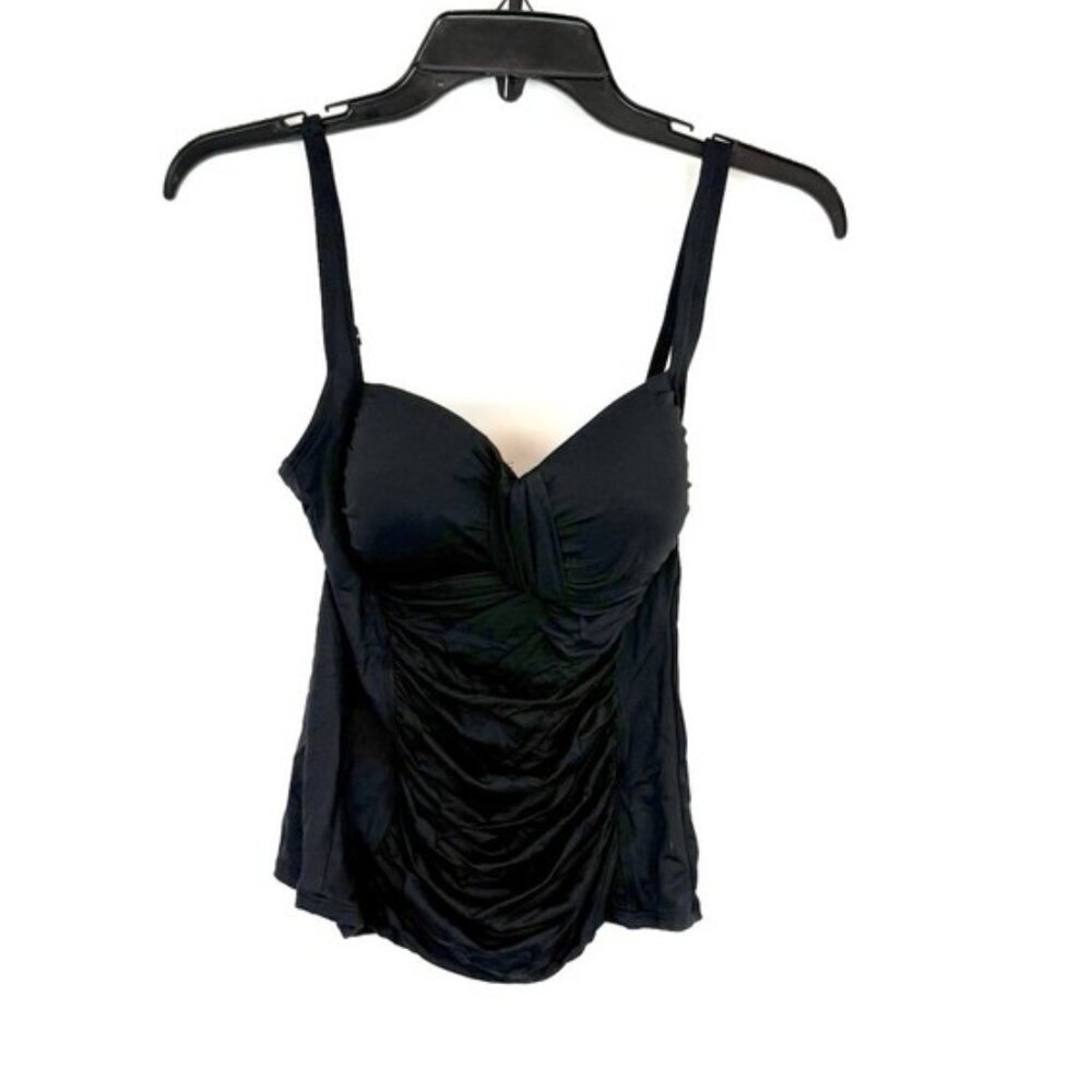 La Blanca Women’s Black Tankini Top Size 8
